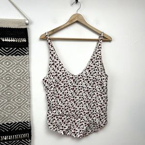 Reformation rose print tank top